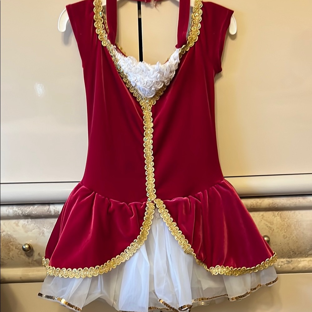 Elegant Red and Gold Kids Costume